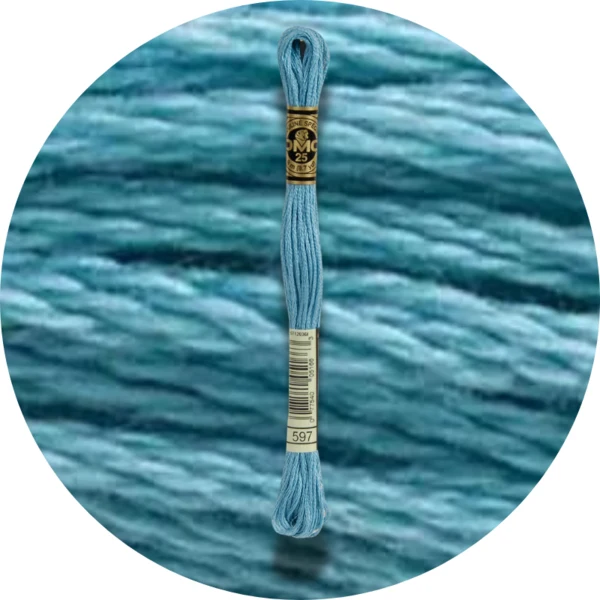 DMC Mouliné Spécial 25 Broderigarn, Ensfarvet, Blå/Lilla nuancer